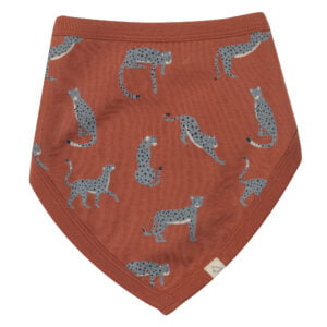 Pigeon Bib - Leopard Orange