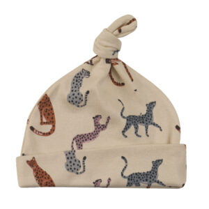 Pigeon Knotted Hat - Leopard Pumice